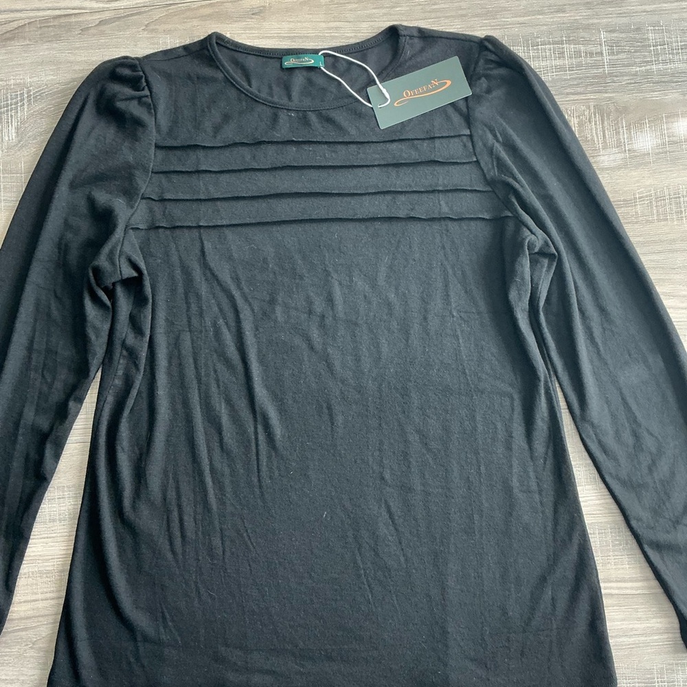 Chic Black Long Sleeve Top